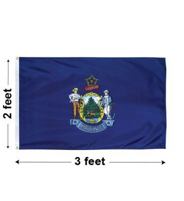 2'x3' Maine Nylon Outdoor Flag